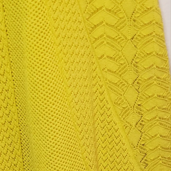 NWT CATHERINE MALANDRINO - DRESS - SLEEVELESS - YELLOW -VISCOSE/NYLON - Picture 6 of 8